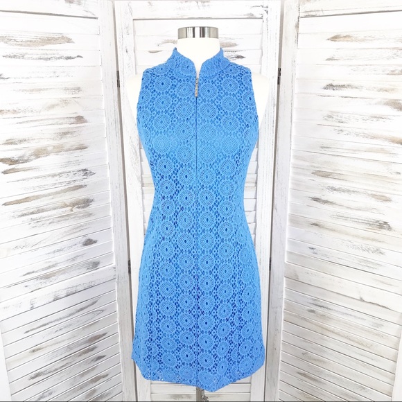 Lilly Pulitzer Dresses & Skirts - Lilly Pulitzer / Blue Lace Zip Up Back & Front S